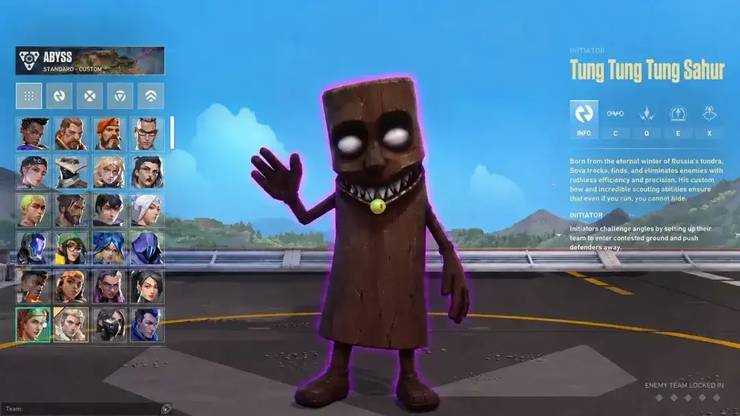 Hacker do Valorant com modelo Tung Tung Tung Sahur zera lobbies e desafia o Vanguard