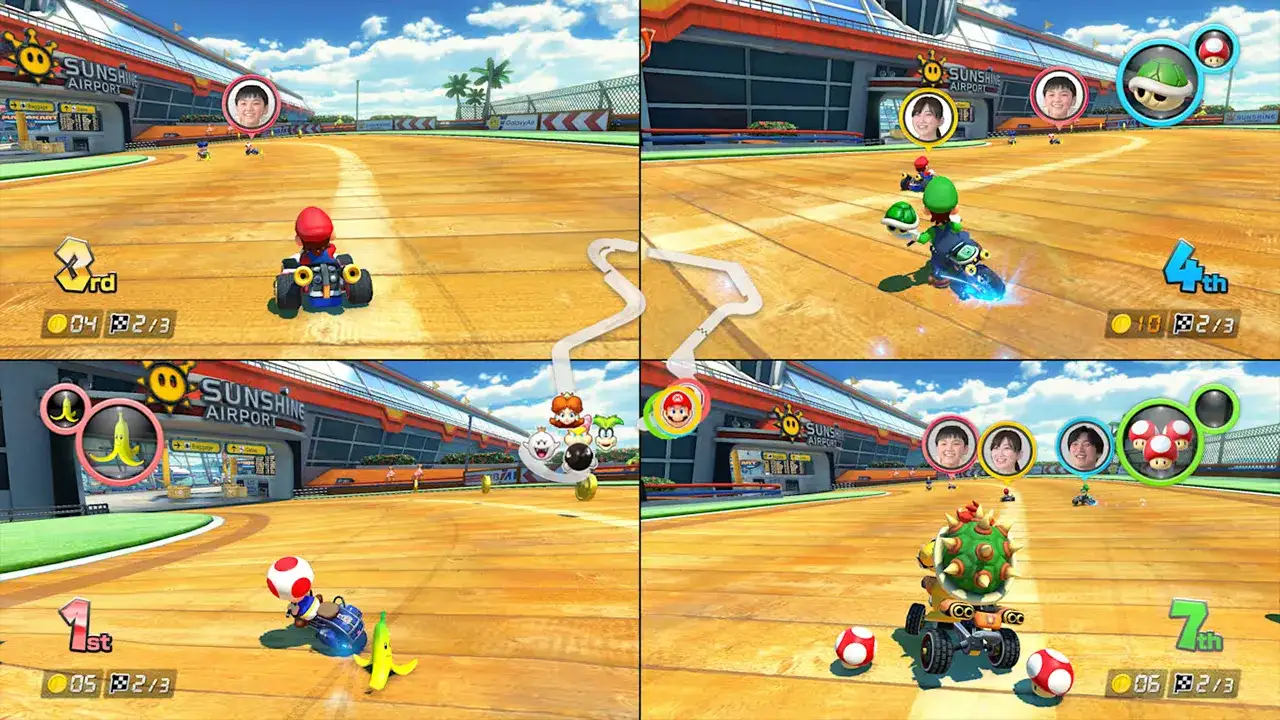 Mario Kart 8 Deluxe no Switch 2: Modo 8 Jogadores em Tela Dividida Chega com Atualização Grátis