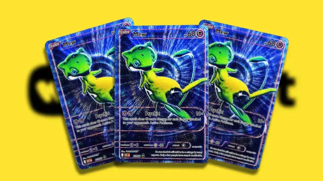 Carta Mew RGB do Pokémon TCG é praticamente confirmada após três pulls no Whatnot