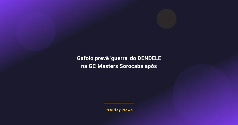 Gafolo prevê 'guerra' do DENDELE na GC Masters Sorocaba após eliminação em Bucareste