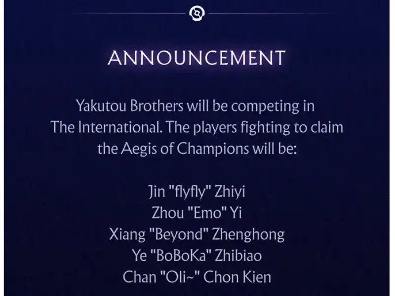 Dota 2: Yakutou Brothers substituem a GG no The International e OG fica de fora