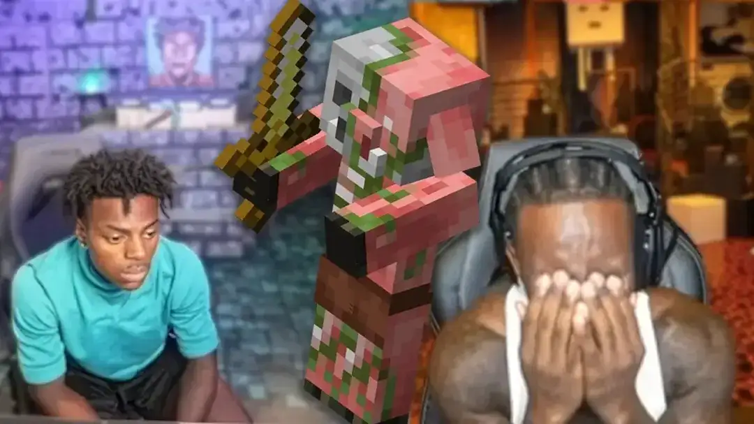 Kai Cenat chora após iShowSpeed perder progresso em maratona de 10 horas de Minecraft